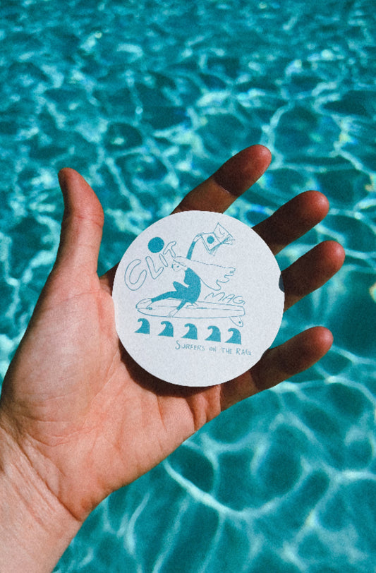 'CLIT surf mag' sticker