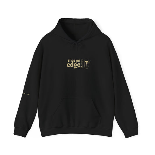 'Sally' Hoodie in Black and Sand