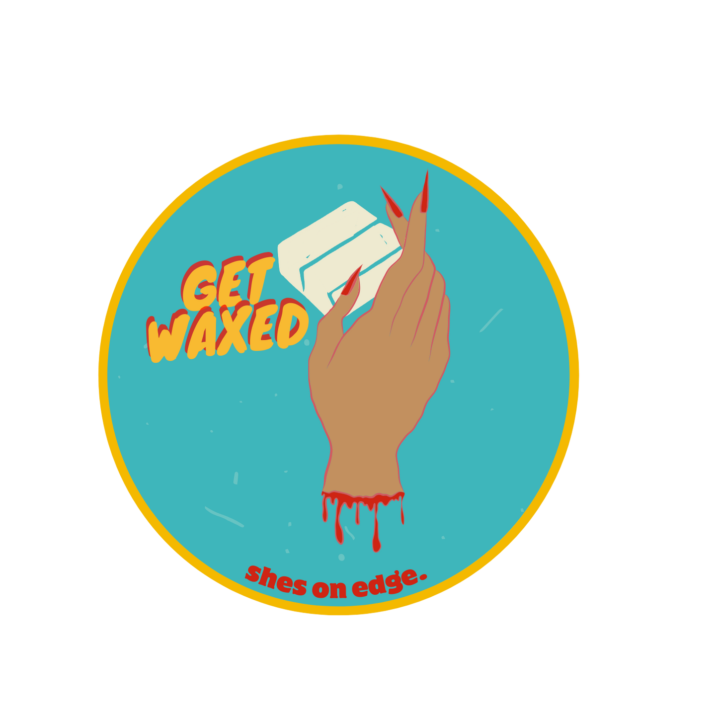 'get waxed' sticker