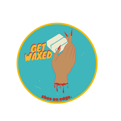 'get waxed' sticker