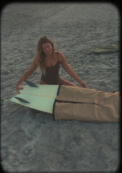 FARO Canvas Surfboard Bag (tan color)